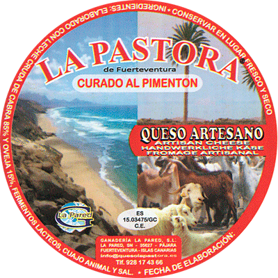 Queso curado al pimentón elaborado con leche cruda de cabra y oveja La Pastora