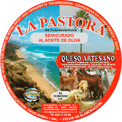 Queso semicurado al aceite de oliva elaborado con leche cruda de cabra y oveja La Pastora