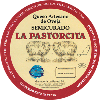 Queso semicurado al gofio elaborado con leche cruda de oveja La Pastorcita